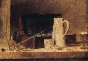 Jean Baptiste Simeon Chardin Pipe and Jug Sweden oil painting artist